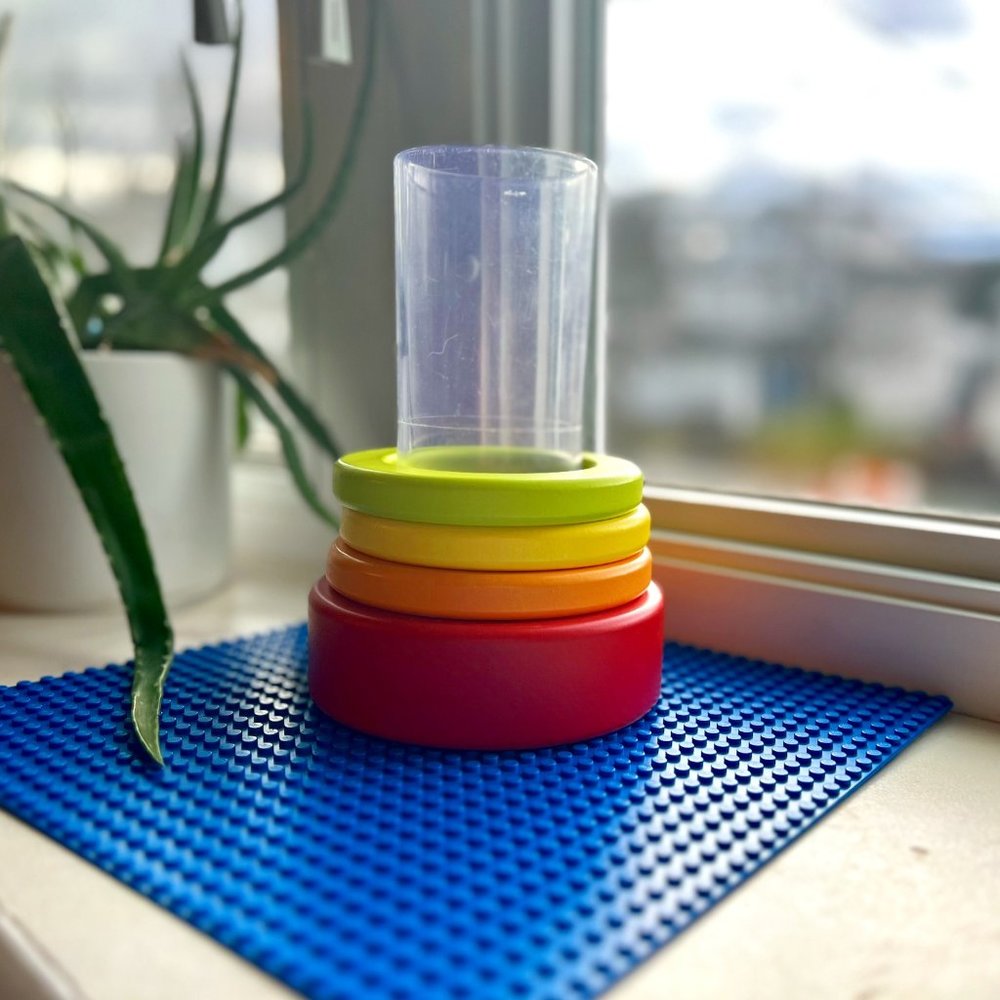 Clear Tube with Stacking Rings by Lovevery